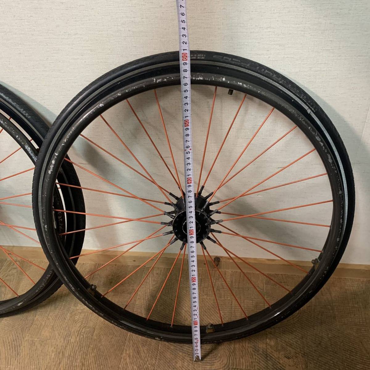管1914 スピナジー Spinergy SPOX オレンジスポーク 車椅子用 ペア