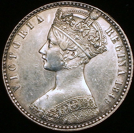 イギリス銀貨】(銘貨「ゴチックフローリン」1849年 11.3g) saabtekstil.com