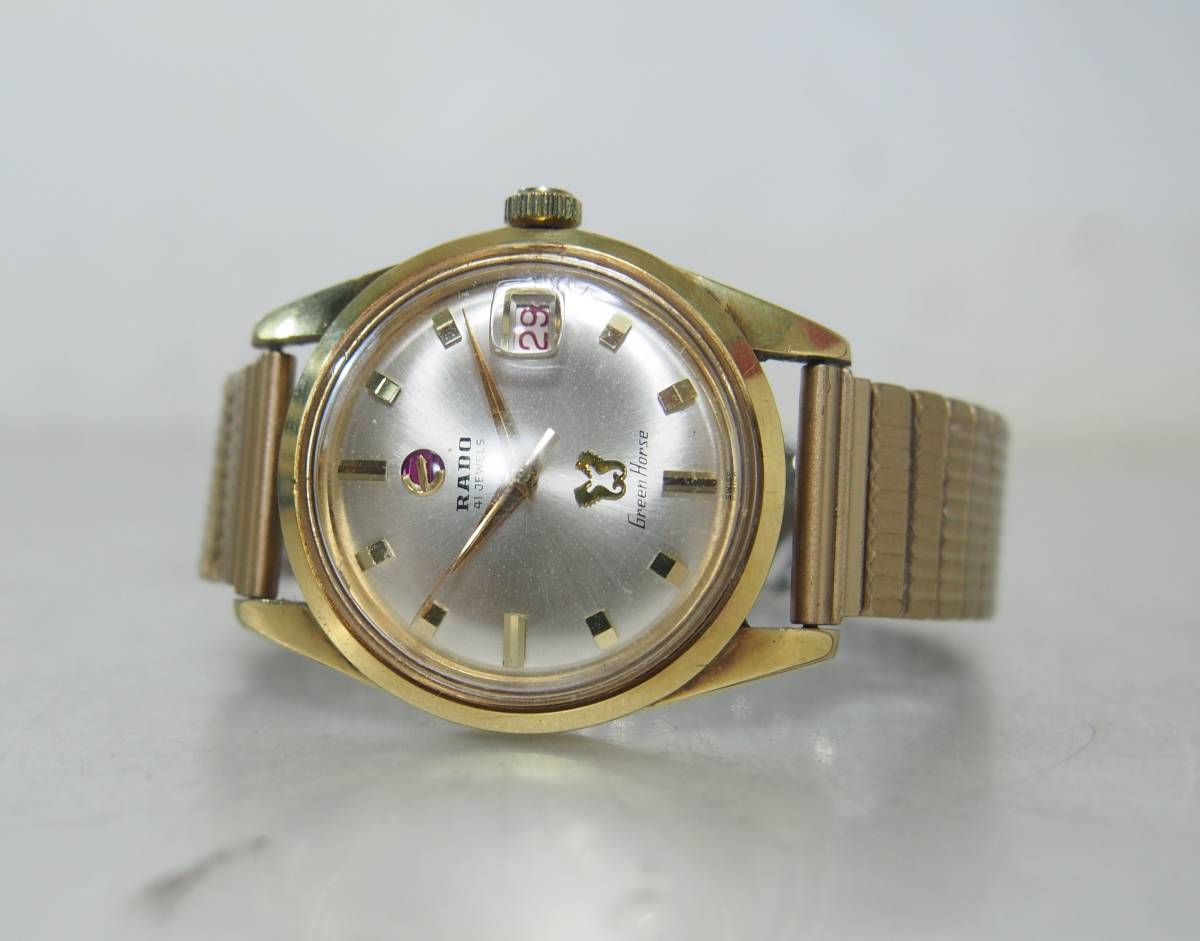 RADOラドー Green Horse 41石 手巻き? 腕時計 USEDジャンク品 | www