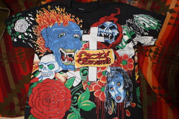  rare 1992 copy light single stitch Ozzy Osbourneoji- oz bo-n band T-shirt #niruva-nare Chile 90s liking also 