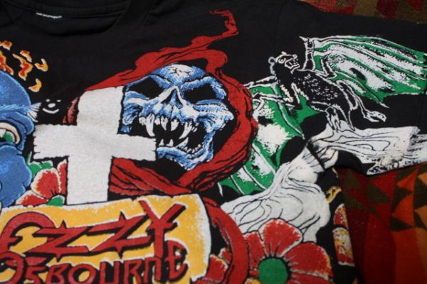  rare 1992 copy light single stitch Ozzy Osbourneoji- oz bo-n band T-shirt #niruva-nare Chile 90s liking also 