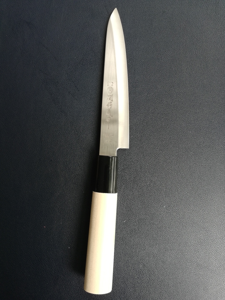 日本製　和包丁　ペティナイフ　刃渡り120ｍｍ全長235ｍｍ　登録　御料理包丁_画像6