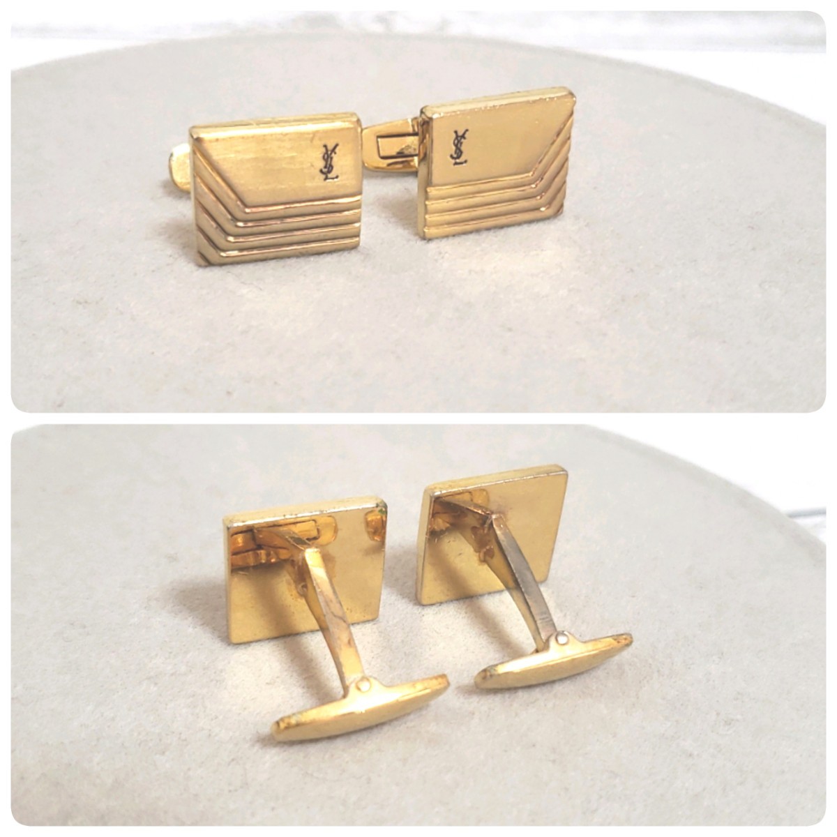 箱付き・良品】YSL イヴサンローラン ネクタイピン カフス 箱付き・良品】YSL イヴサンローラン ネクタイピン カフス