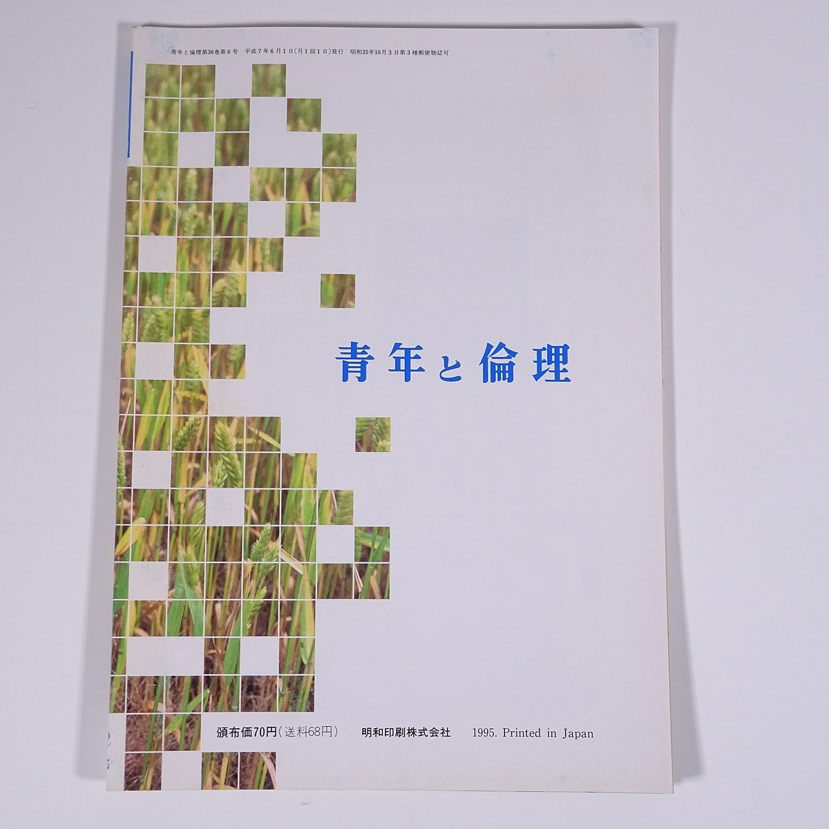 青年と倫理 1995/6 実践倫理宏正会 小冊子 会報_画像2