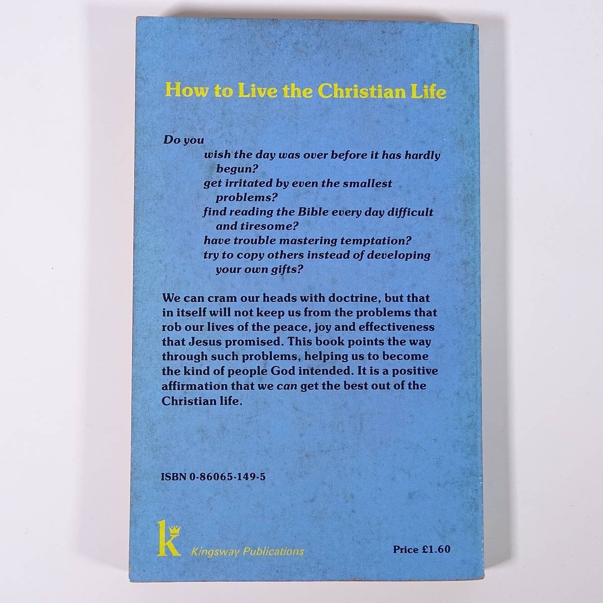 【英語洋書】 How to Live the Christian Life Selwyn Hughes セルウィン・ヒューズ 1981 単行本 ペーパーバック キリスト教 クリスチャン_画像2
