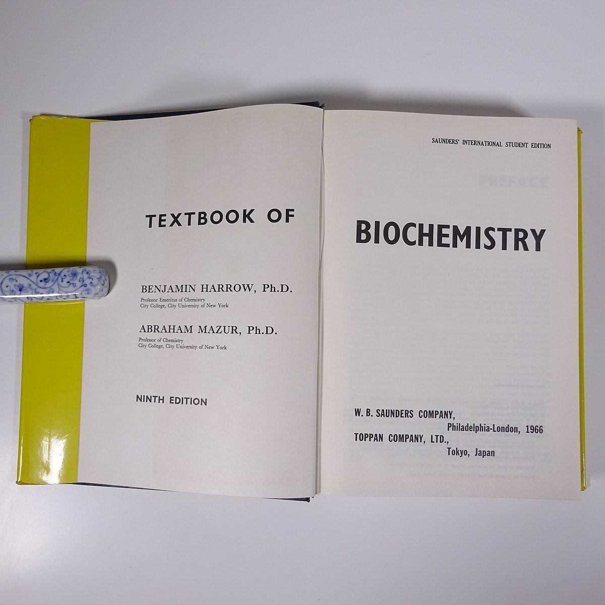 【英語洋書】 Textbook of BIOCHEMISTRY 生化学のテキスト 第9版 HARROW ハローほか著 1966 大型本 生物学 化学_画像5