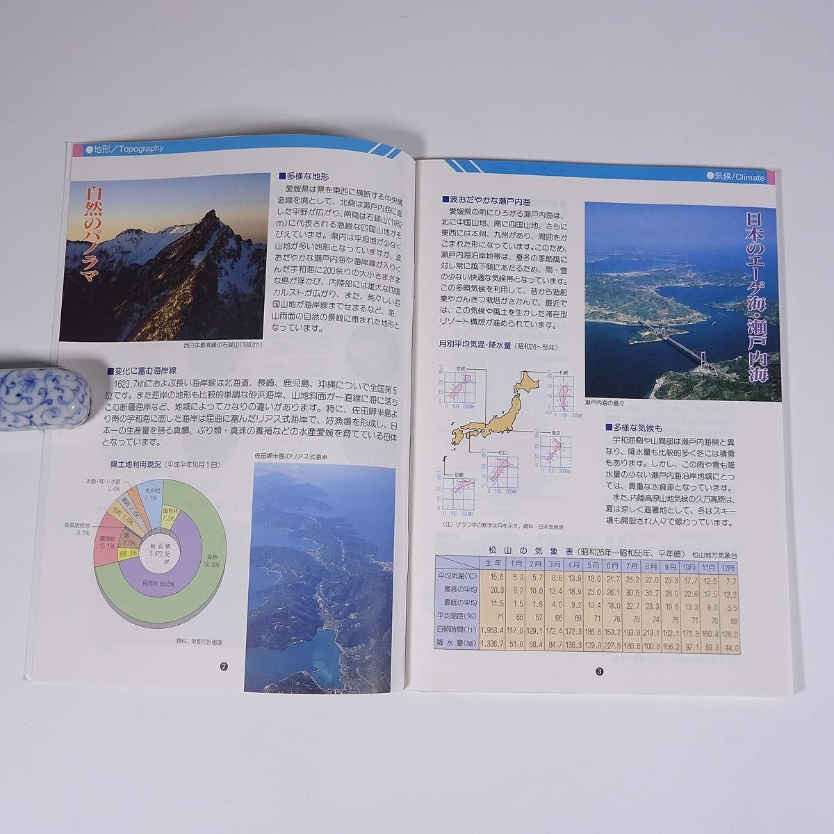 愛媛のすがた ’91 瀬戸内新時代！いきいき愛媛 愛媛県統計協会 1991 小冊子 地図 郷土本_画像6