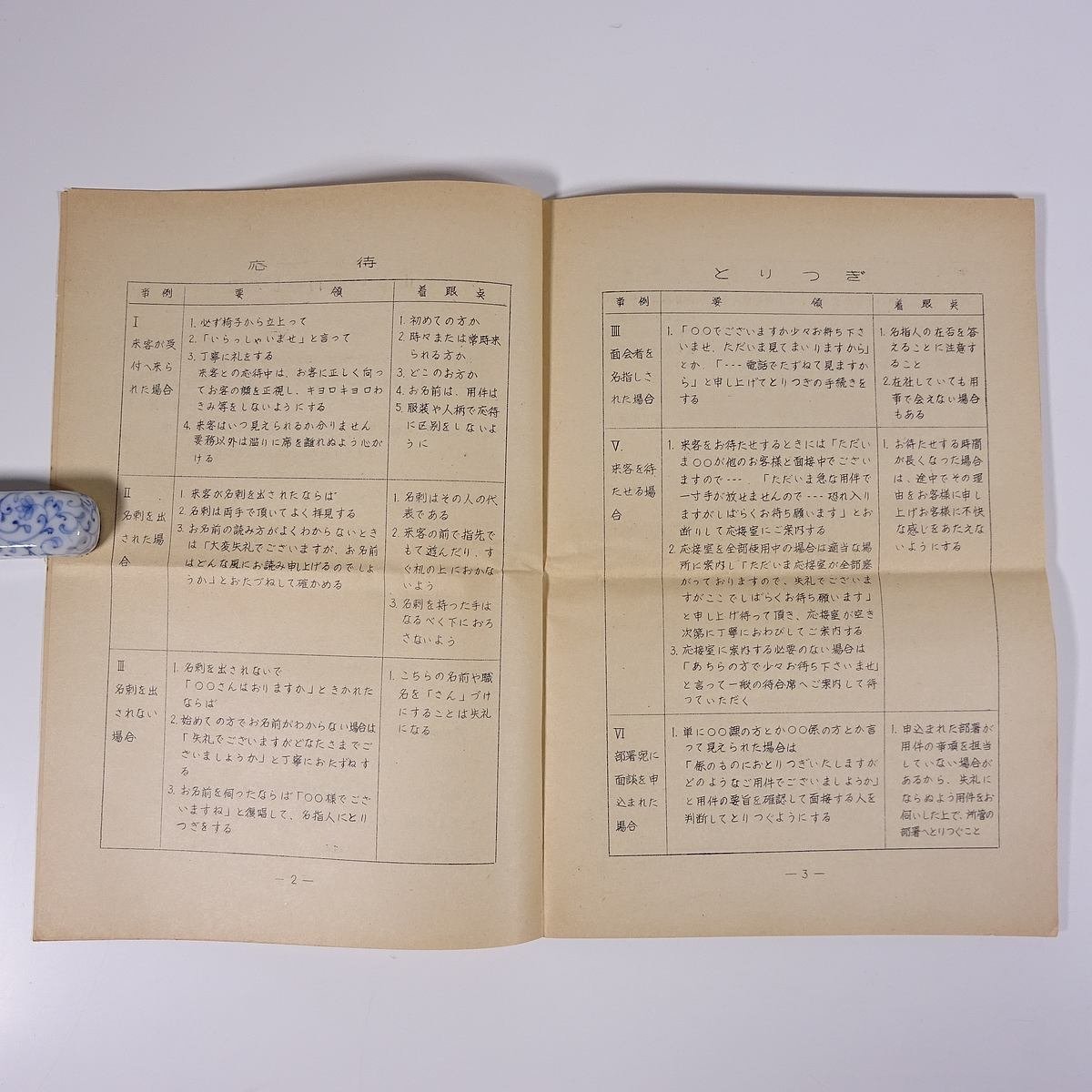 正しい受付のしかた ナショナル 松下電器産業株式会社 昭和 1970年頃 小冊子 ビジネス_画像6