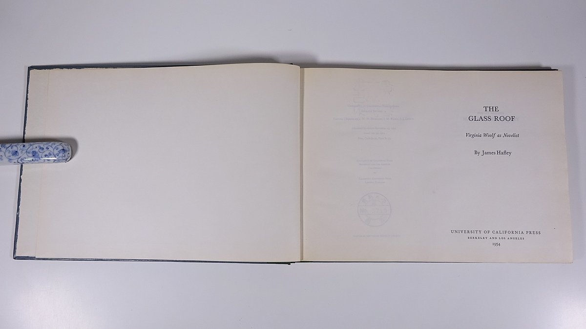 【英語洋書】 THE GLASS ROOF Virginia Woolf as Novelist ガラスの屋根 ヴァージニア・ウルフ ハフリー著 1954 大型本 伝記 人物伝_画像5