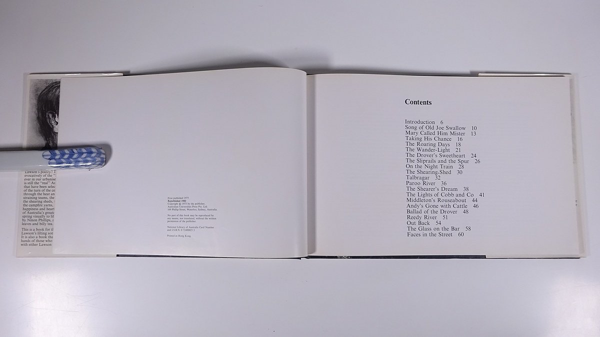 【英語洋書】 The Poems of Henry Lawson ヘンリー・ローソンの詩 絵・ニノン・フィリップス 1980 大型本 絵本_画像7