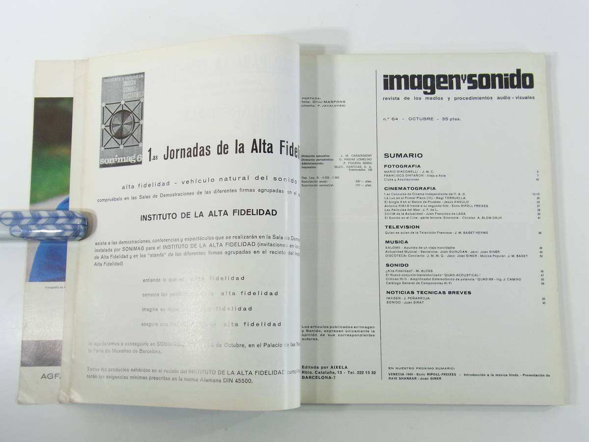 【スペイン語雑誌】 IMAGEN Y SONIDO 画像と音 No.64 1968/10 雑誌 洋書 AV機器 カメラ ビデオ オーディオ レコード 映画 演劇 音楽 ほか_画像6