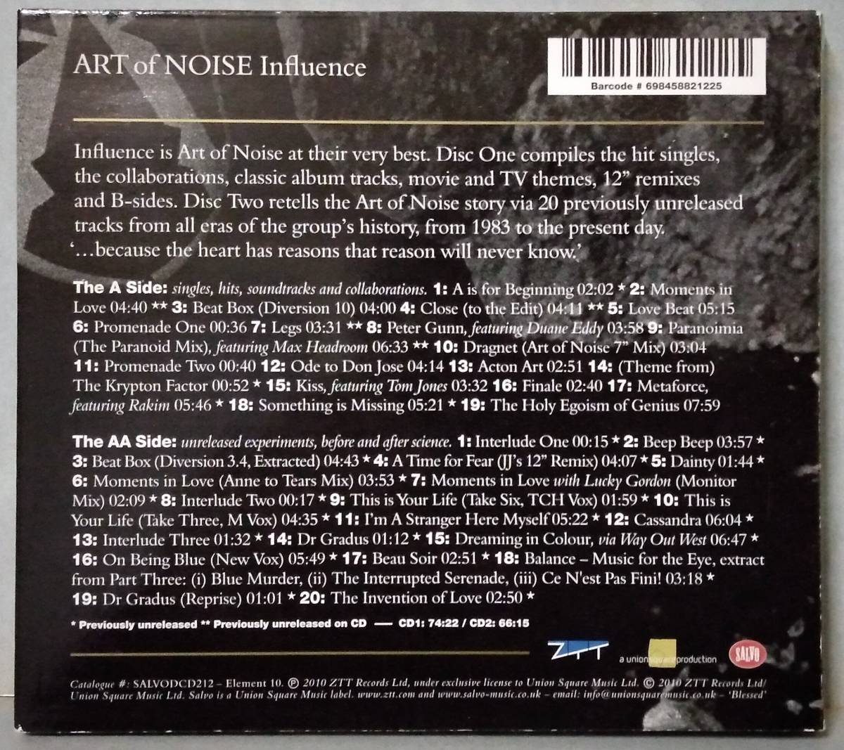 ★2枚組★ アート・オブ・ノイズ「インフルエンス」ART OF NOISE ★_画像2