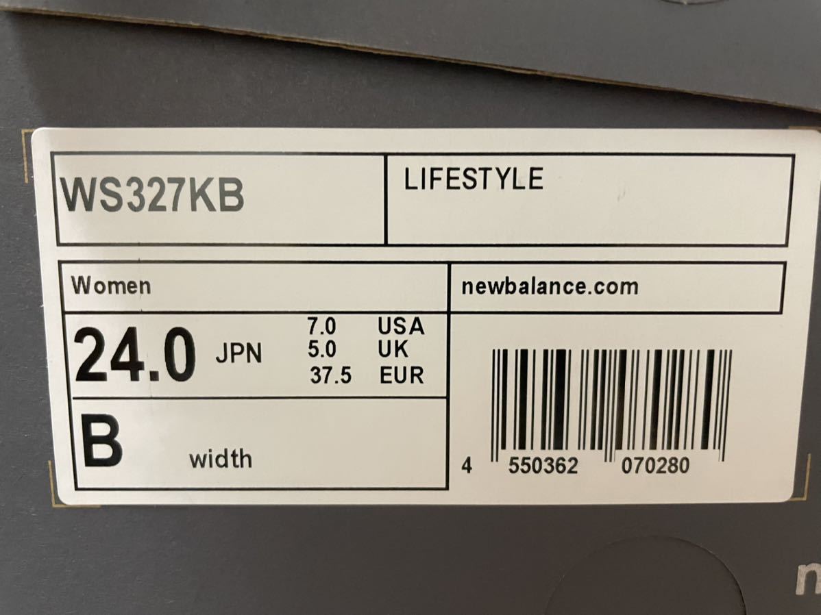 【送料無料】【新品】24㎝　New Balance ニューバランス　WS327KB ホワイト/ネイビー