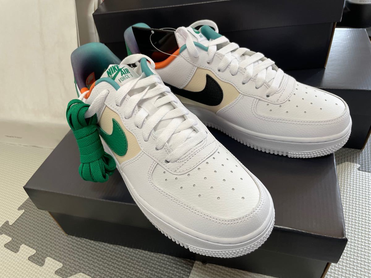 Nike Air Force 1 ’07 LV8 EMB White ナイキ エアフォース1 ホワイト グリーン 24cm