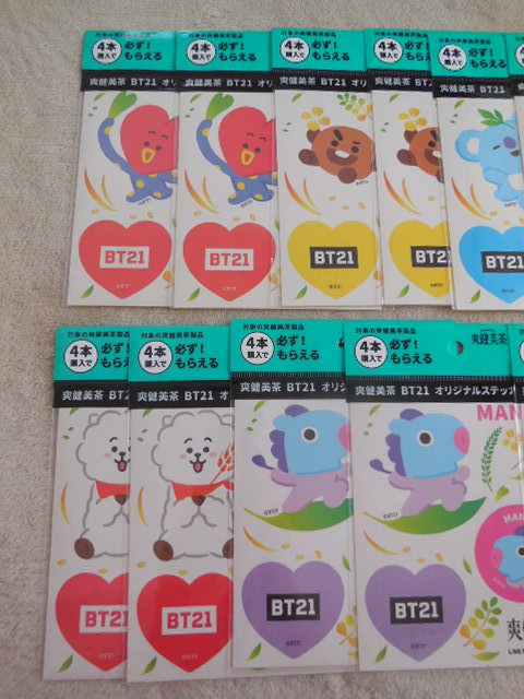 * new goods *BT21*.. beautiful tea * originals te car *6 kind 12 sheets *