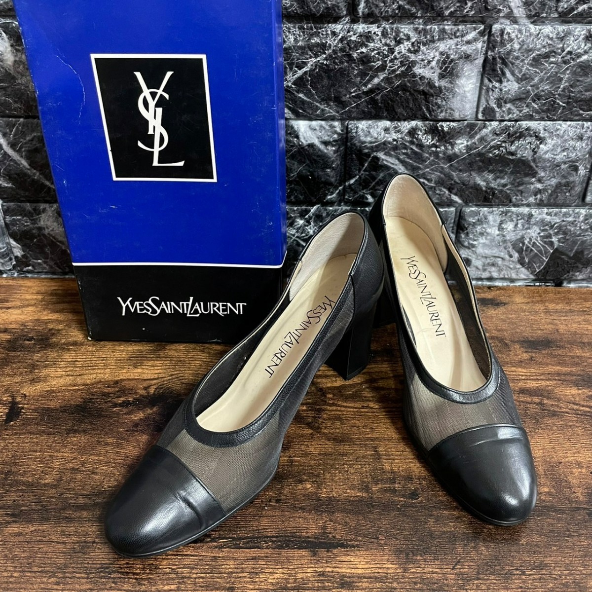 ホワイトブラウン Yves Saint Laurent パンプス♡ | southbayplanning.com