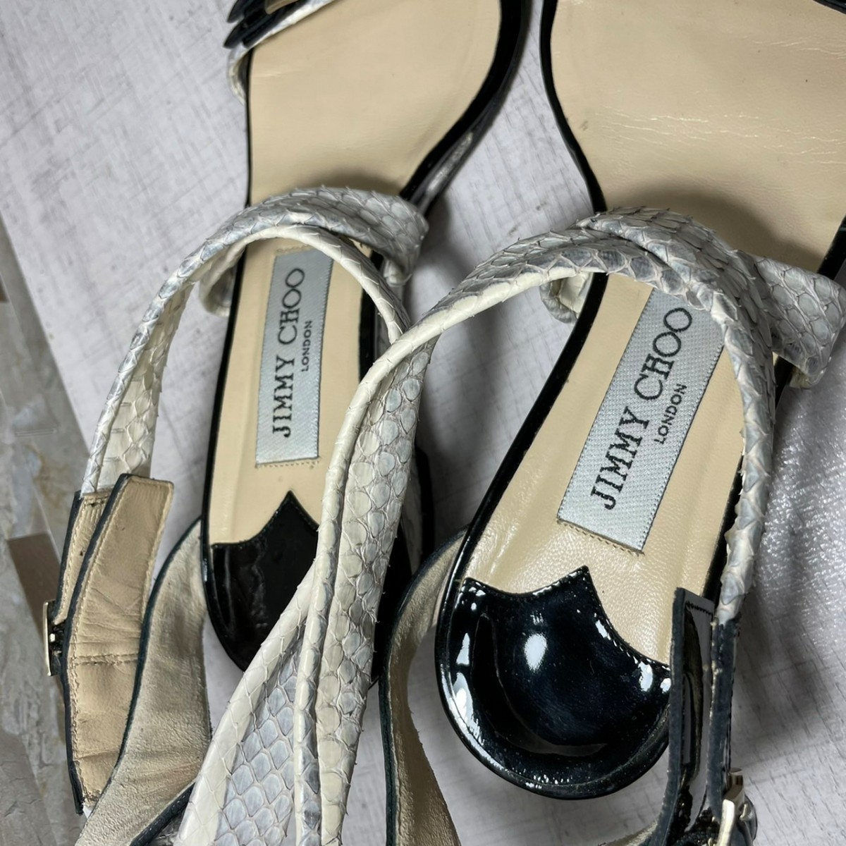 JIMMY CHOO ジミーチュウ パイソン柄 サンダル | contifarma.pe