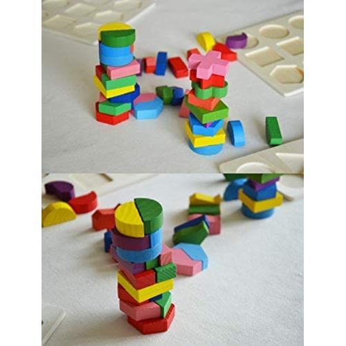 パズル3種類セット phalatina パズル 型はめ 認知 知性 想像 創造力 積み木 形合わせ 木のおもちゃ 色彩感覚 幼児 知育 玩具 正方形_画像6