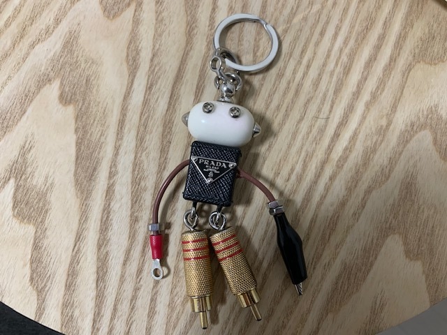 0025☆PRADA プラダ Edward キーリング キーホルダー ロボット www