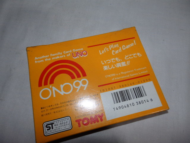 新品未開封品 O'NO99 オーノー99 TOMY カードゲーム UNO　ウノ　 レトロ 未使用 ONO99　G47