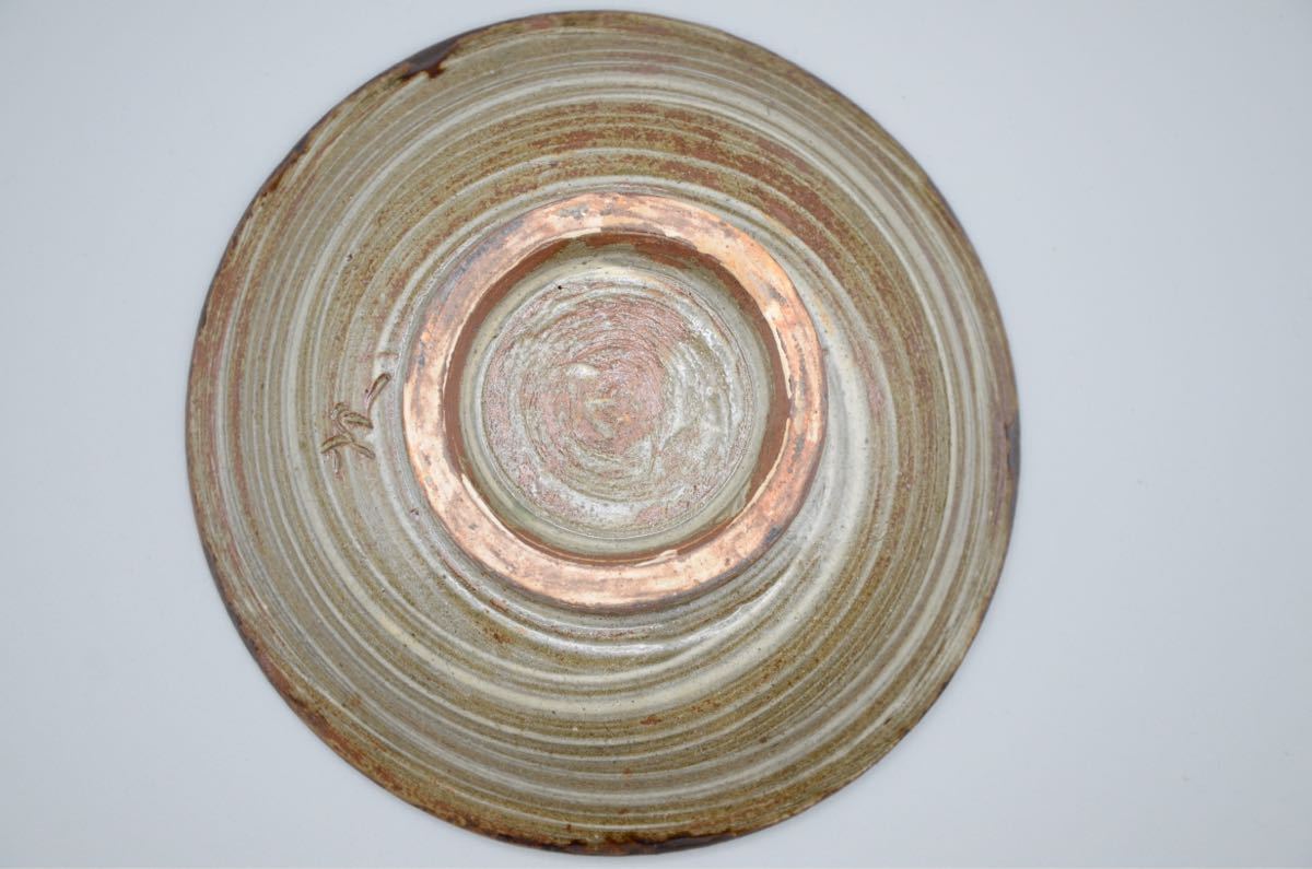 【真作】人間国宝 金城次郎 魚紋絵皿 飾り皿 直径18.6cm 高6cm 壺屋焼