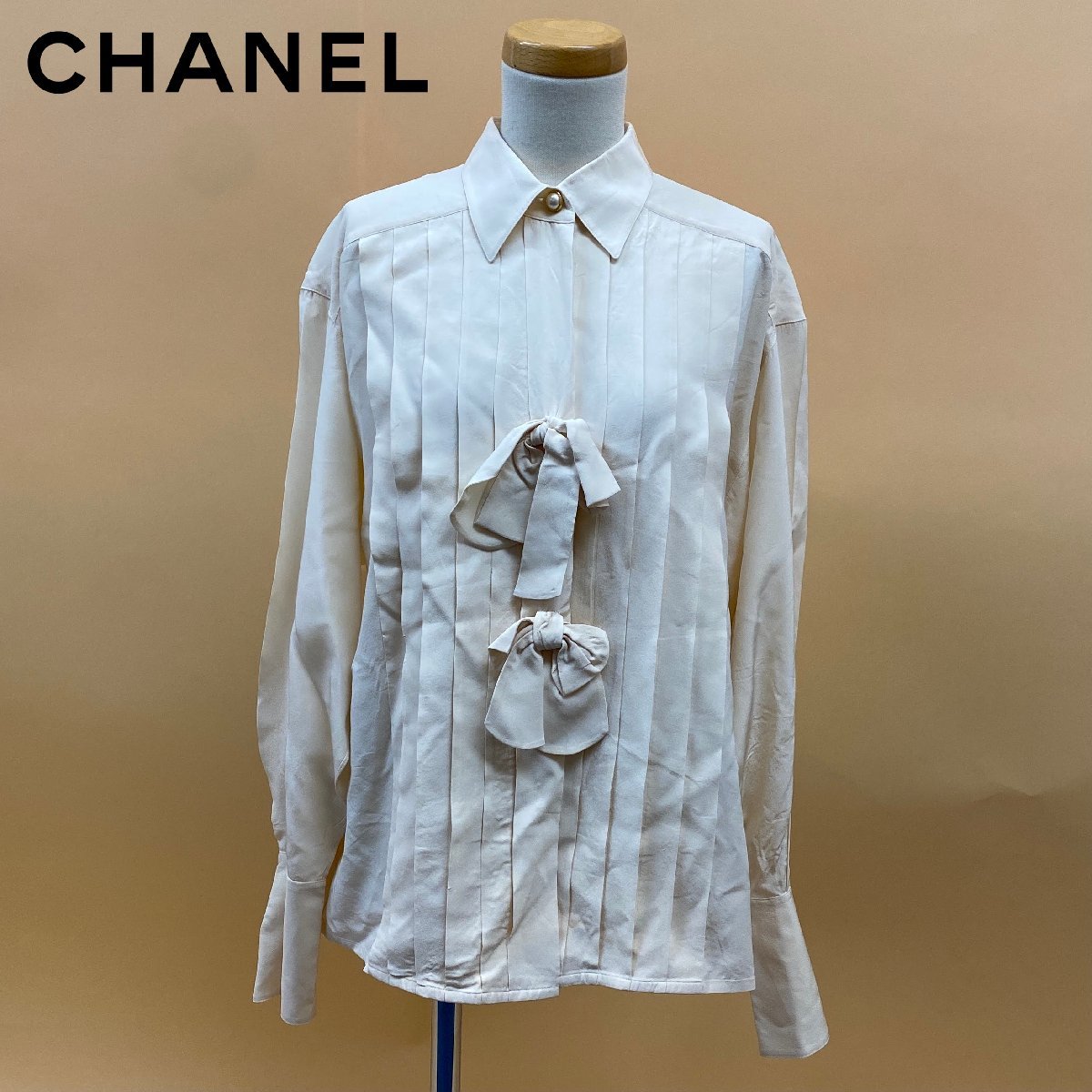ヴィンテージ CHANEL シャネル シャツブラウス レディース 長袖 リボン