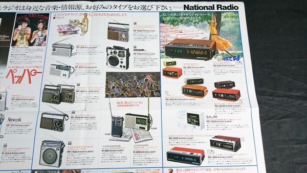 『National(ナショナル)ラジオ 総合カタログ昭和53年1』モデル:ピンクレディー/RF-2800/RJX-4800/RF-2200/RF-1010/RF-1130/RF-1188/RF-1120