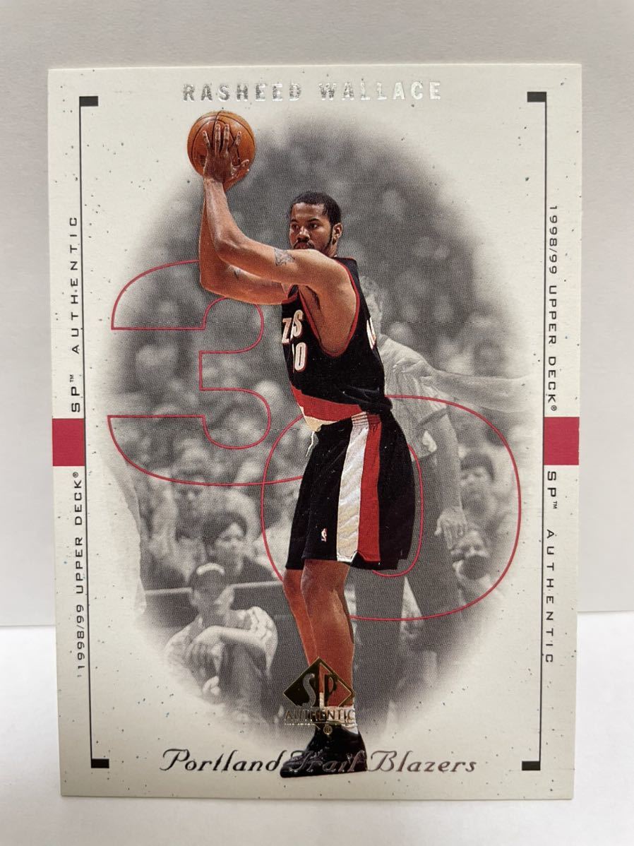 NBAカード　ラシード・ウォーレス　RASHEED WALLACE UPPER DECK 1998/99 SP AUTHENTIC 【ブレイザーズ時代】