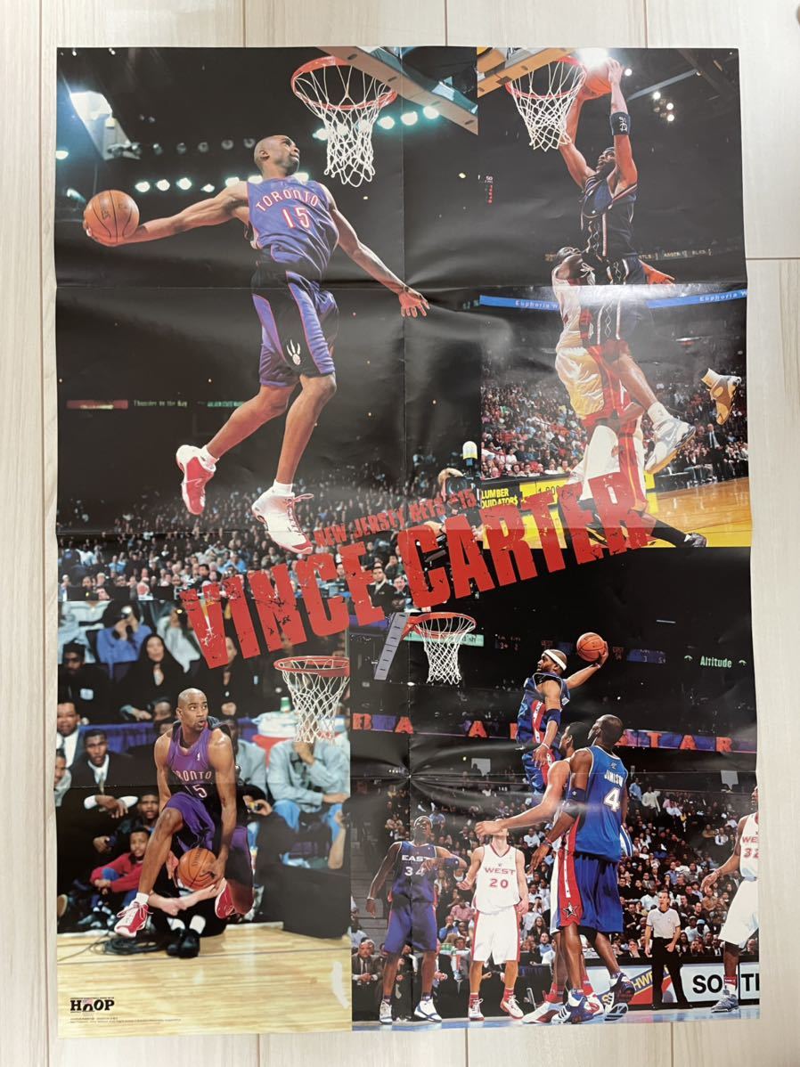 NBAポスター マイケル・ジョーダン(MICHAEL JORDAN) HOOP 2006年3月号別冊付録 B2サイズ(約50cm×約70cm) ※反対面はビンス・カーターの画像9