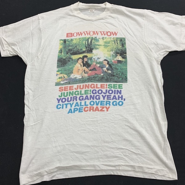 BOW WOW WOW T-shirt 90s USA Vintage photo print bow wow wow wa-ruz end Fujiwara hirosiMalcolm McLaren Adam and the Ants