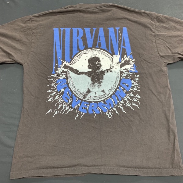 NIRVANA T-shirt Vintage rubber print niru burner KURT COBAIN coat knee Rav sonic youth dinosaur JR Butthole Surfers