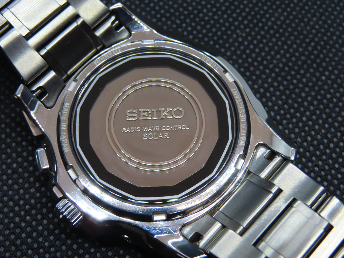 1円～【美品】SEIKO/セイコー BRIGHTZ/ブライツ ソーラー電波時計