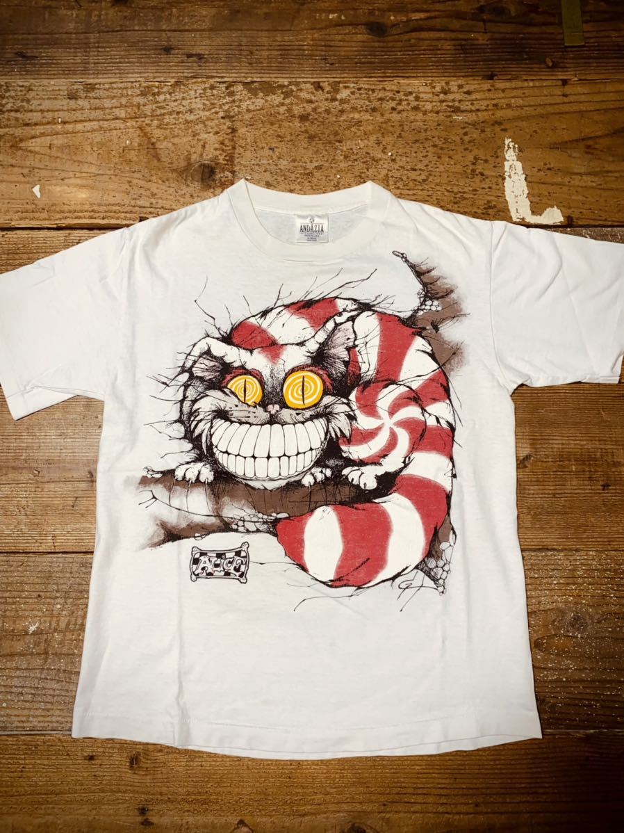 Yahoo!オークション - 90s チェシャ猫 Tシャツ ANDAZIA 不思議の Yahoo!オークション - 90s チェシャ猫 Tシャツ ANDAZIA 不思議の