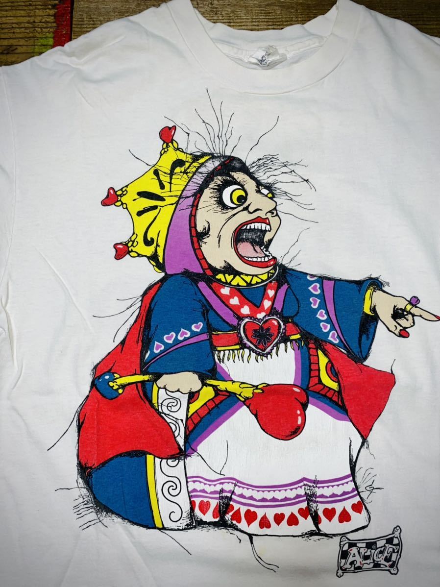 90s ANDAZIA 不思議の国のアリス ハートの女王 Tシャツ ビンテージ