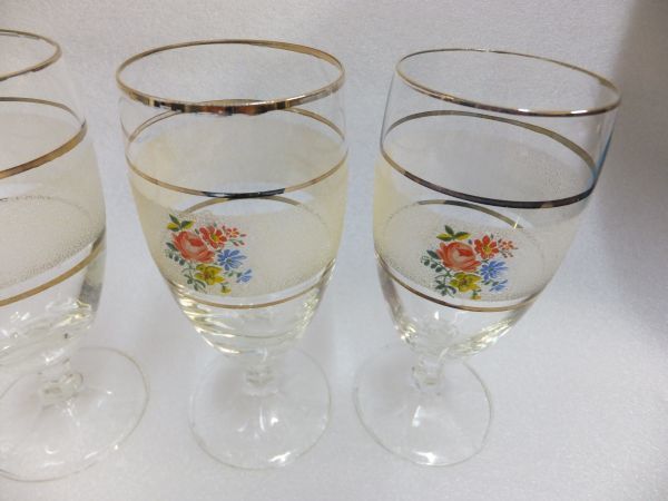 22F22-01 cocktail glass 4 piece set Showa Retro antique present condition goods consumption tax 0 jpy 