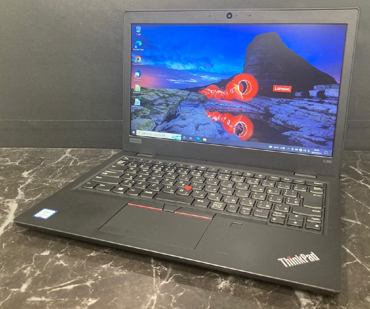 1円~ ○LENOVO THINK PAD L390 / Corei5-8265U 1.60GHz / メモリ 8GB