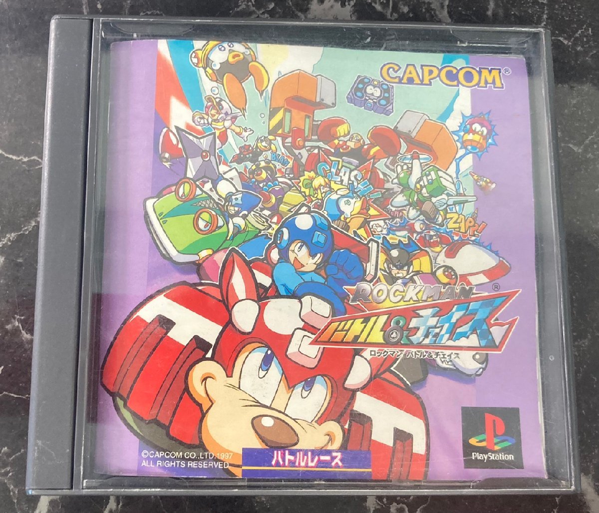 1円～ ●PS ソフト ロックマン バトル＆チェイス カプコン CAPCOM レースゲーム_画像1