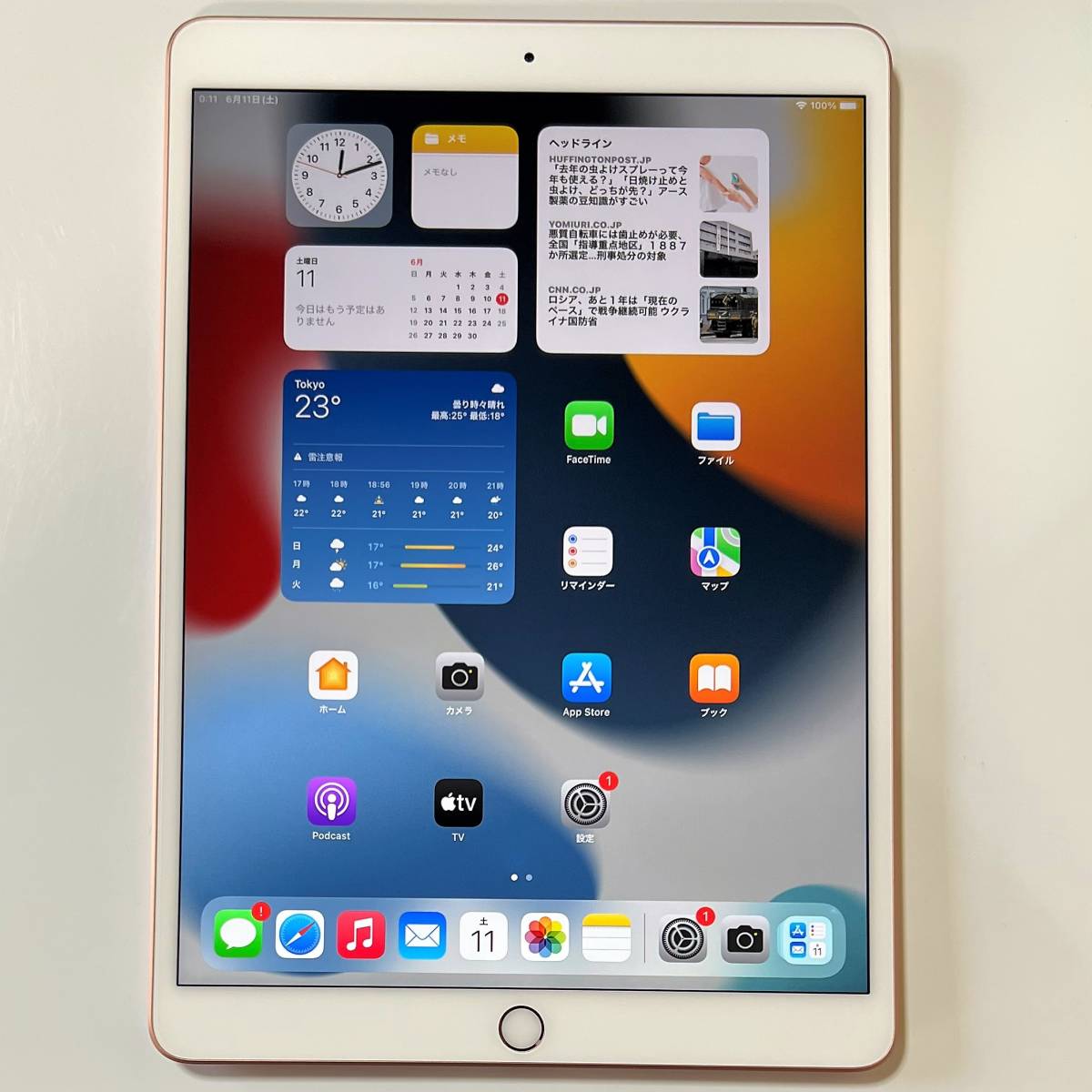 美品) Apple iPad Air (第3世代) ローズゴールド 64GB FUUL2J/A Wi-Fi