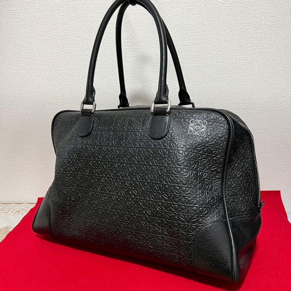希少 LOEWE ロエベ ボストンバッグ リピートアナグラム 総柄^_ 希少 LOEWE ロエベ ボストンバッグ リピートアナグラム 総柄^_