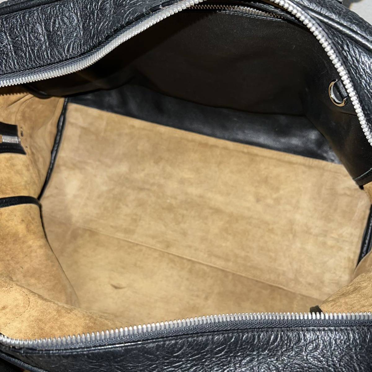 希少 LOEWE ロエベ ボストンバッグ リピートアナグラム 総柄^_ 希少 LOEWE ロエベ ボストンバッグ リピートアナグラム 総柄^_