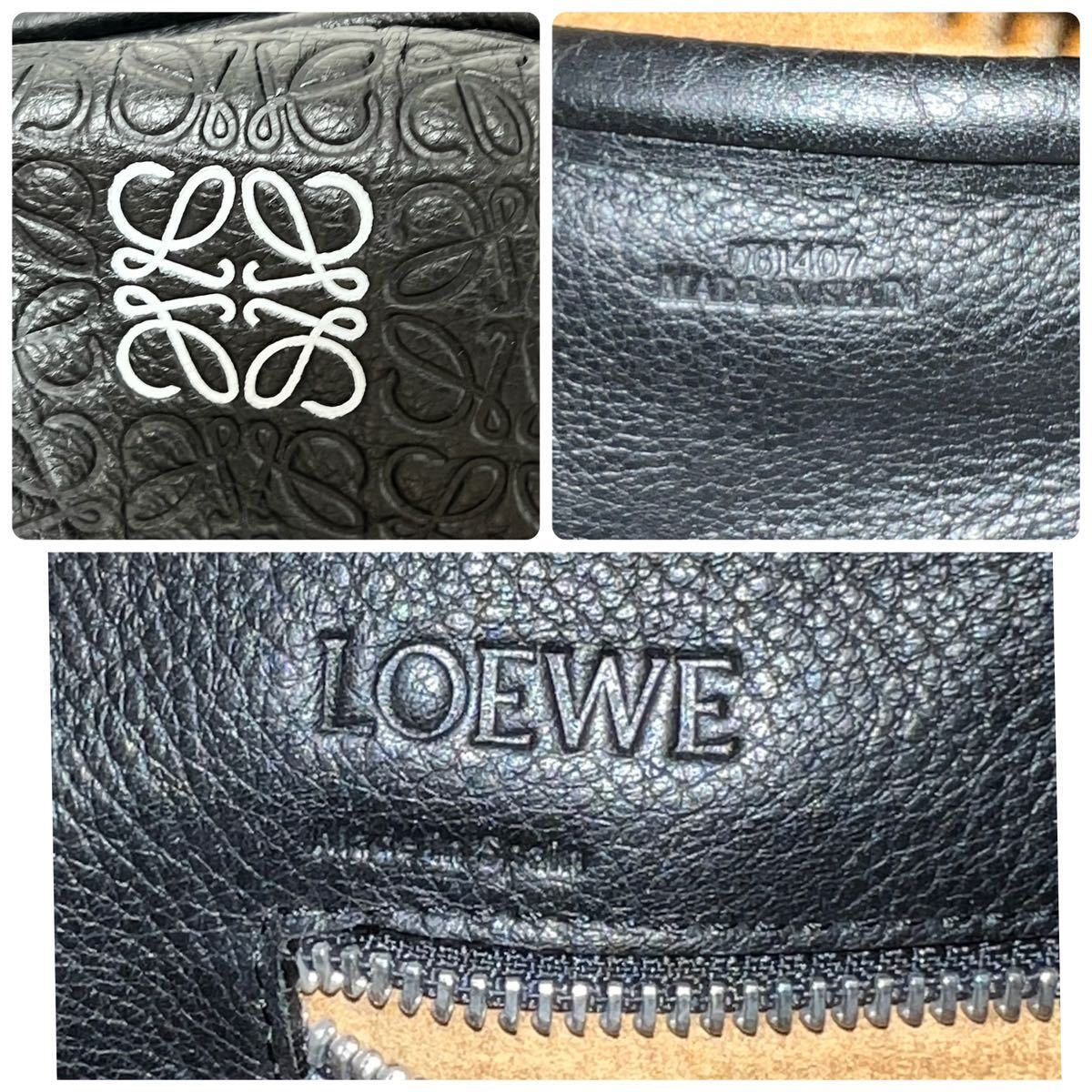 希少 LOEWE ロエベ ボストンバッグ リピートアナグラム 総柄^_ 希少 LOEWE ロエベ ボストンバッグ リピートアナグラム 総柄^_