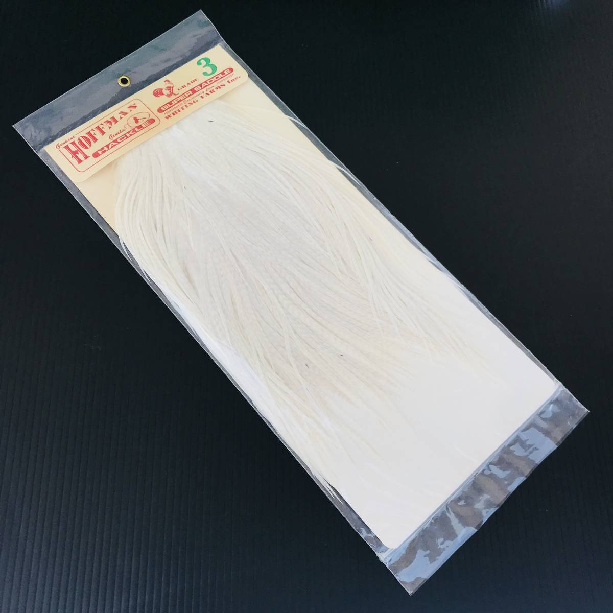 HOFFMAN ホフマン ホワイティング スーパーサドル バード クリーム WHITING BARRED CREAM 新品 ドライ ウェット サーモン 毛鉤テンカラ渓流