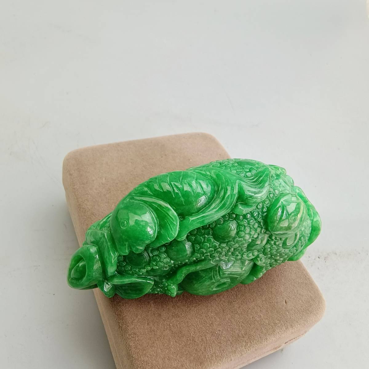典藏*翡翠精彫*金玉滿堂把件】置物 賞物 極美品 中国古美術