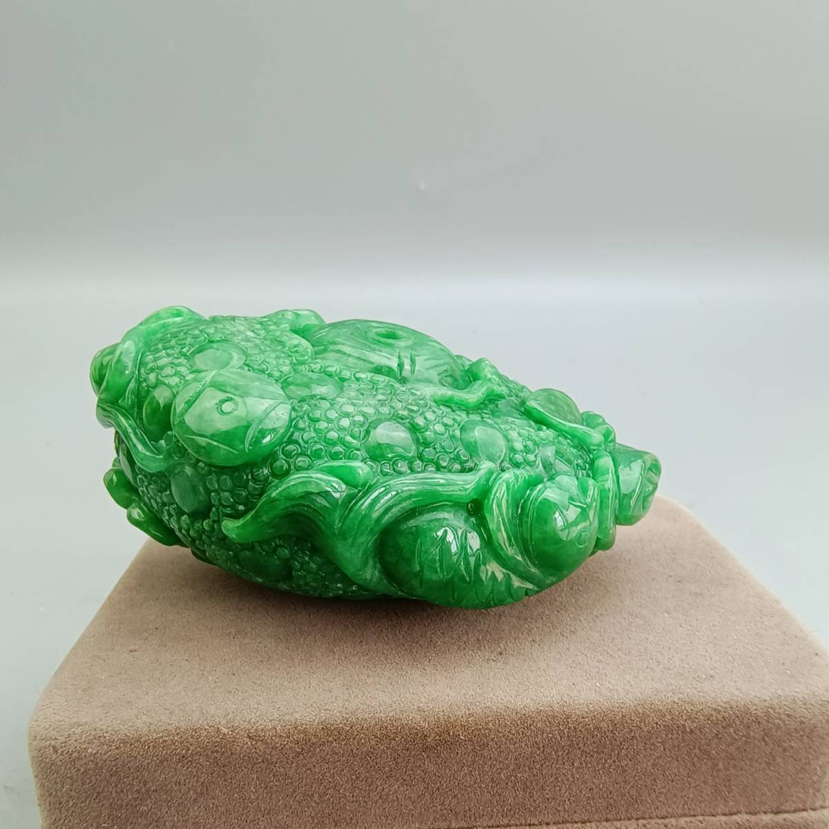 典藏*翡翠精彫*金玉滿堂把件】置物 賞物 極美品 中国古美術