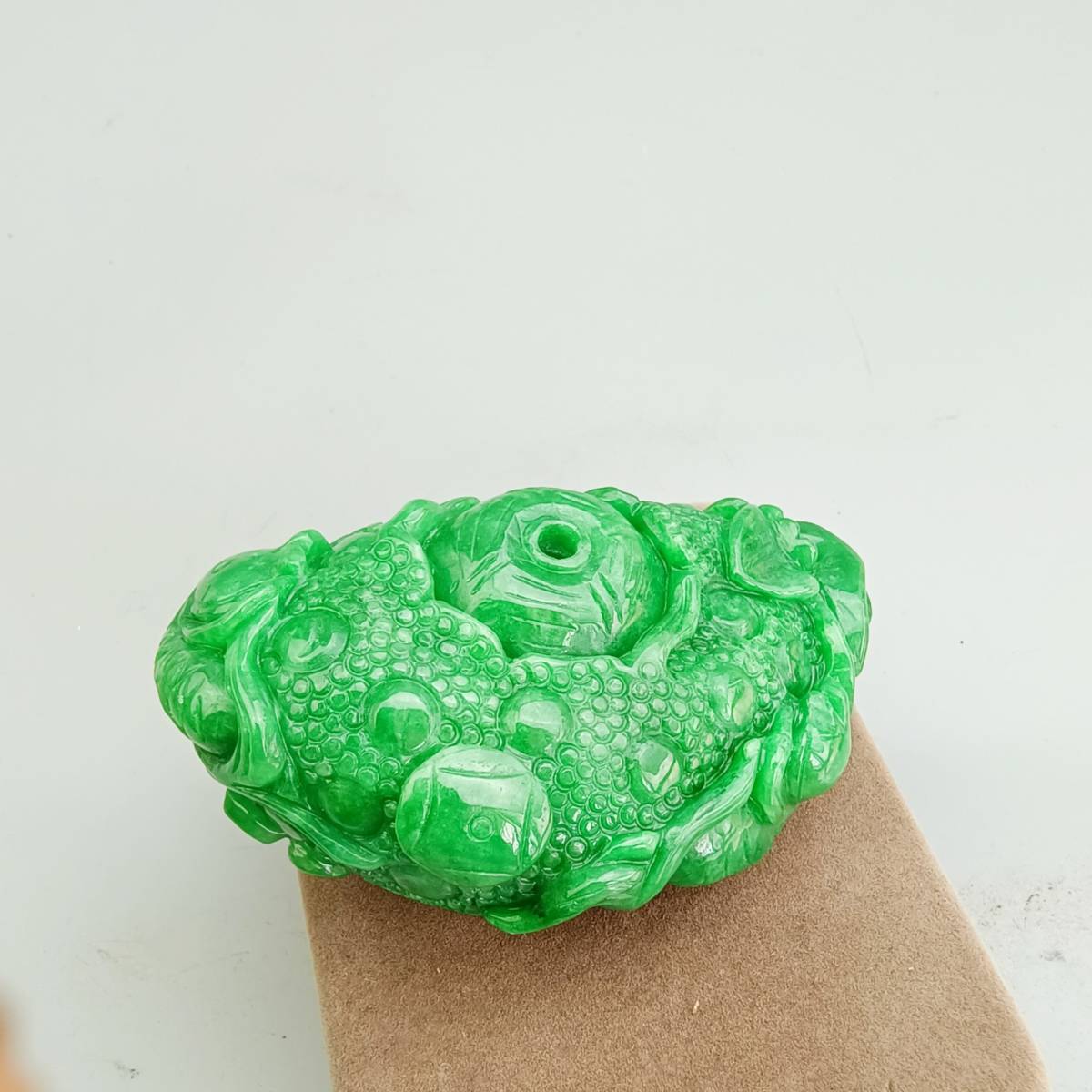 典藏*翡翠精彫*金玉滿堂把件】置物 賞物 極美品 中国古美術