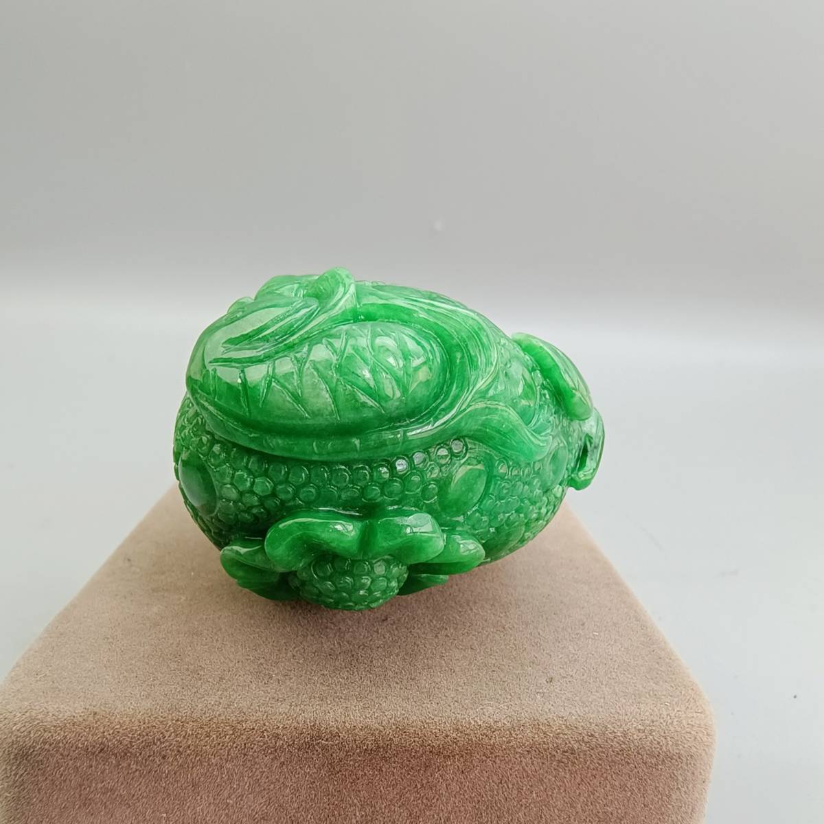 典藏*翡翠精彫*金玉滿堂把件】置物 賞物 極美品 中国古美術