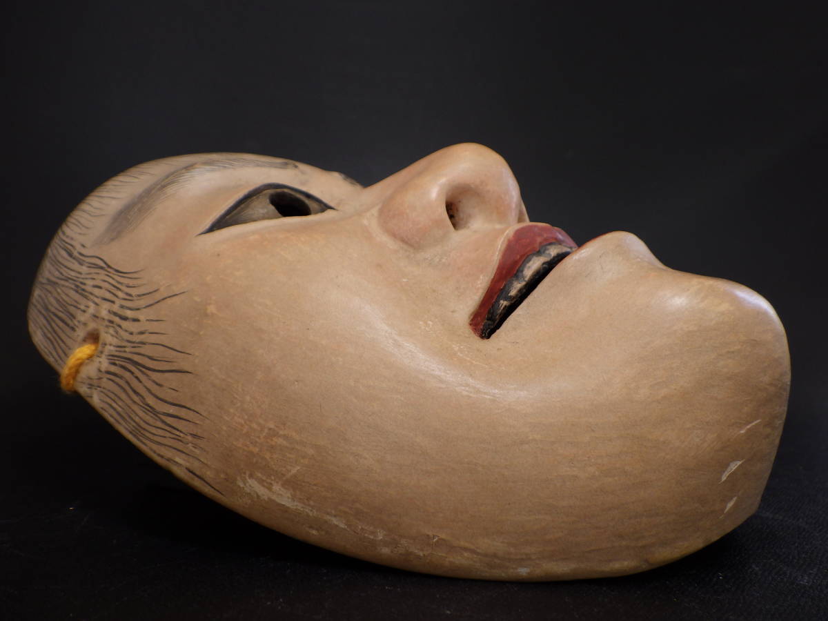 芸術 能面 大童子 木彫 日本伝統工芸美術 能面 飾物 Noh mask 迫力 