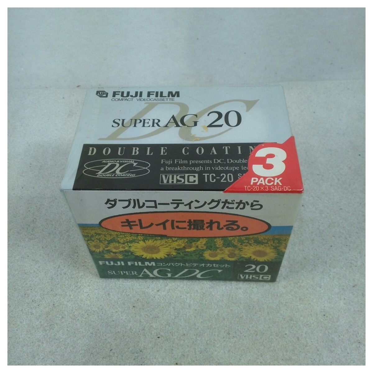 [ не использовался товар ] Fuji Film VHS-C 20 минут видеолента TC-20x3SAG-DC