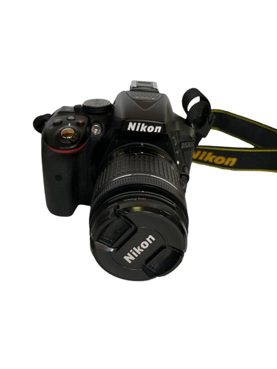 K624-12 動作品　Nikon D5300 デジタル一眼レフカメラ　Nikon DX VR AF-P NIKKOR 18-55mm 1：3.5-5.6G レンズ、ケース付　中古品_画像2