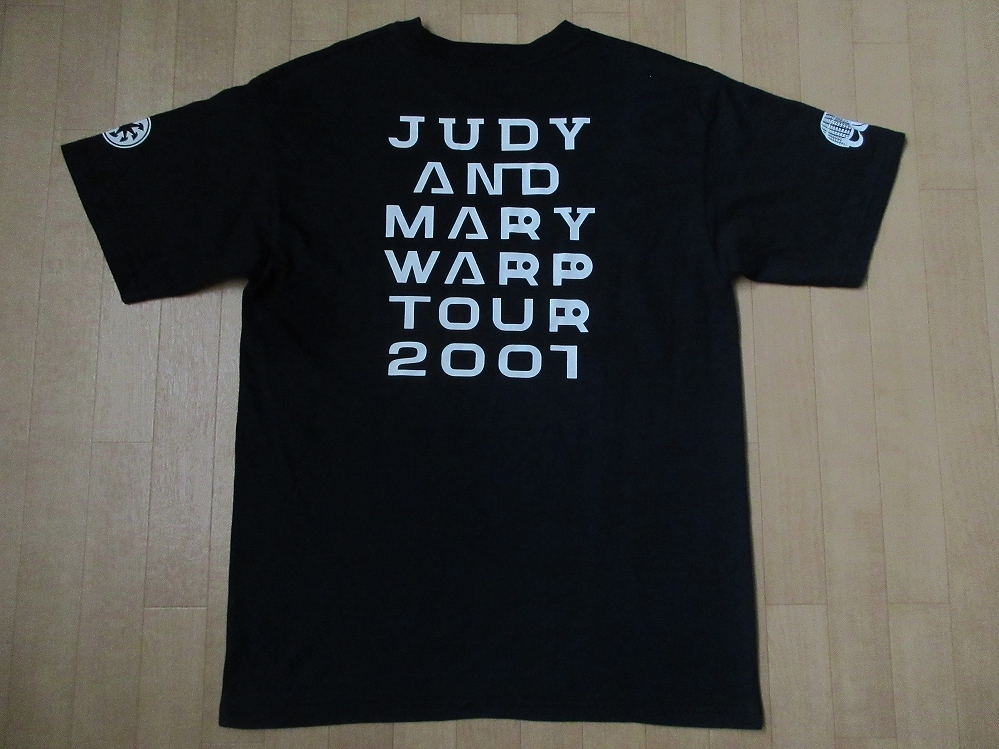 00's JUDY AND MARY 解散 WARP TOUR 2001 TシャツMブラック ジュディ アンド マリー ジュディマリJAMラスト ライブ ワープ ツアー YUKIユキ_ジュディマリ WARP TOUR 2001・Tシャツ裏面